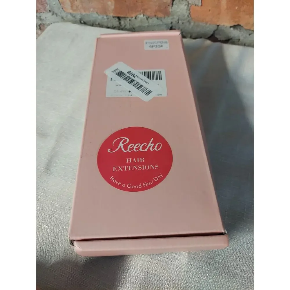 Reecho Clip In Hair Extensions Curly Brown Full Head Synthetic Weft 14